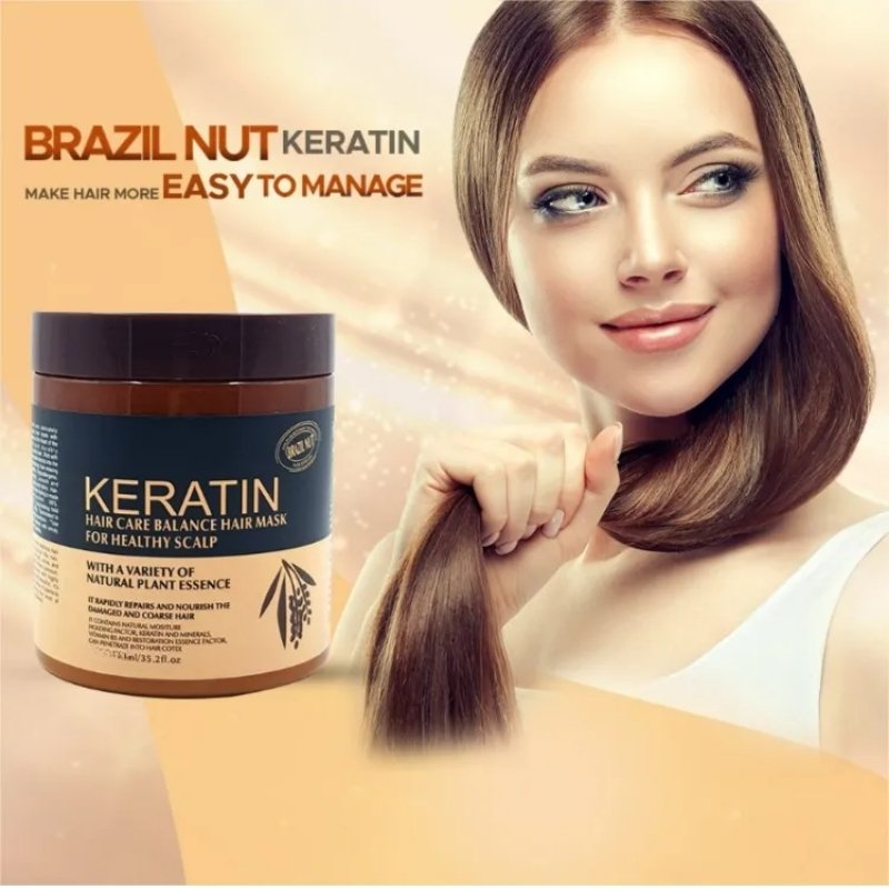 Brazil Nut Keratin Hair Mask 500ml | Nourishing, Strengthening & Smoothing Hair Treatment - Image 4