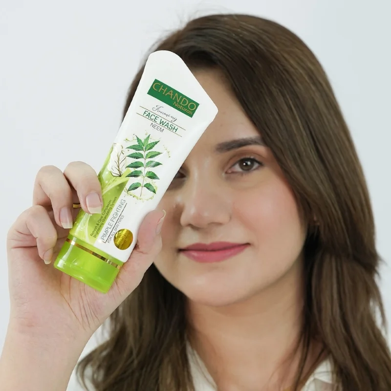 Face Wash | Chando Naturals Neem Pimple Fighting Face Wash 100ml Daily Cleanser for Oily and Acne-Prone Skin - الصورة 3