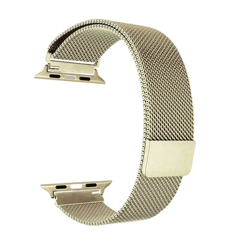Soft Gold | Apple Watch Milanese Magnetic Loop Strap | Stainless Steel Band | 42mm / 44mm / 45mm - Image 3