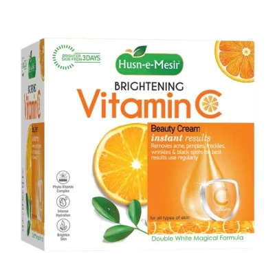 Husn e Mesir Vitamin C Brightening Cream Natural Glow Anti-Blemish Deep Action Formula for Radiant Skin