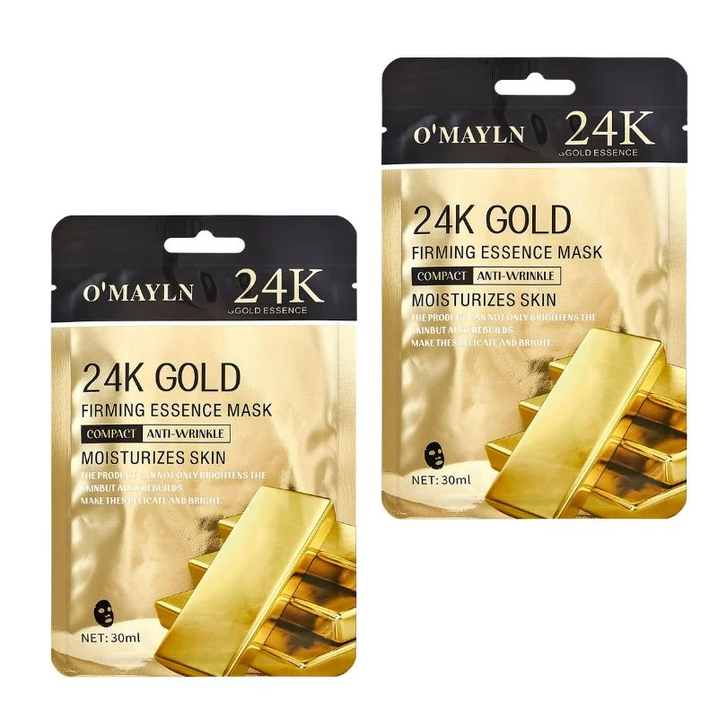 Pack of 2 | O’Mayln 24K Gold Firming Essence Mask 30ml | Skin Firming & Anti-Aging Treatment - الصورة 2