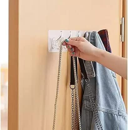 6-in-1 Heavy-Duty Self-Adhesive Wall Hooks | Waterproof Transparent Hooks - Image 4