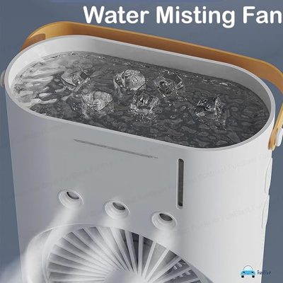 Mini Double Head Mist Fan with LED Light & Humidifier | Portable USB Air Cooler for Home Office Travel