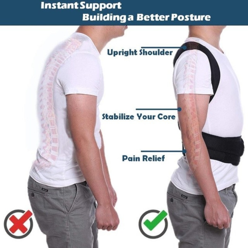 Back Pain Relief Posture Corrector Belt | Adjustable Support for Spine, Shoulder & Lumbar Alignment | XL - Image 2