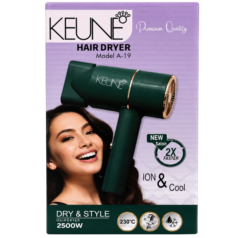 KEUNE A-19 Hair Dryer | 2500W Professional Salon Hair Dryer | 2X Faster Drying | Hot & Cold Air | Ionic Hair Care - Image 5