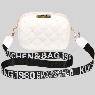 White Leather Handbag for Girls & Women | Stylish Shoulder & Crossbody Bag | Daily Use & Gift