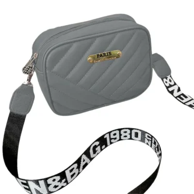 Gray Leather Handbag for Girls & Women | Stylish Shoulder & Crossbody Bag | Daily Use & Gift