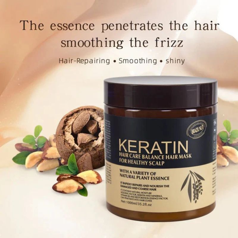 Brazil Nut Keratin Hair Mask 500ml | Nourishing, Strengthening & Smoothing Hair Treatment - Image 2