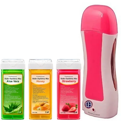 Refill Hair Removal Wax Roller | Roll-On Wax Refill for Body & Facial Hair Removal | Depilatory Wax Cartridge for Legs, Arms & Body | Random Flavor
