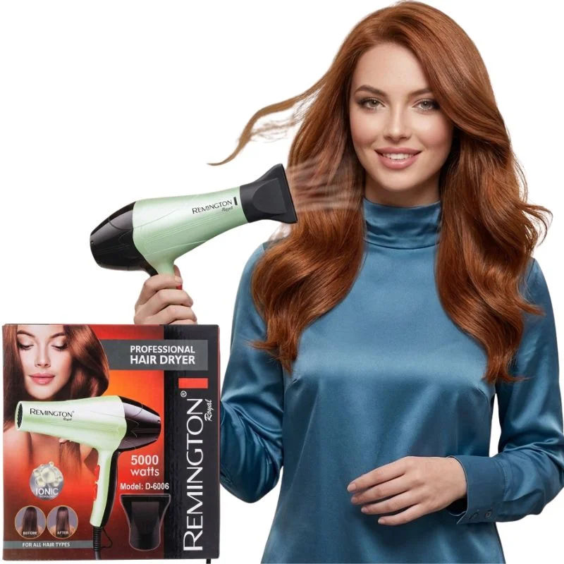 Remington Professional Hair Dryer | Model D-6006 | Ionic Technology | Multiple Heat & Speed Settings | Cool Shot | Concentrator & Diffuser | 5000W - Image 2
