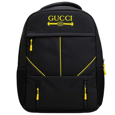 Multi-Functional Travel Backpack | Business Daypack with Laptop Compartment | Black & Yellow