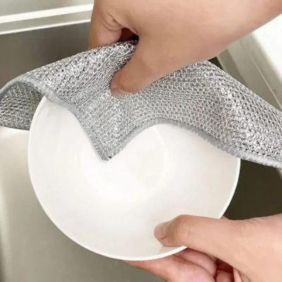 10 Dish Washing Cleaning Cloth | Metal Wire Dish Cleaning Cloth | Durable, Scratch-Free Scrubbing for Kitchen Surfaces