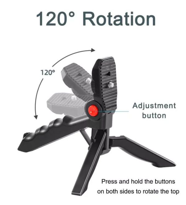 AY-49 Video Making Kit | All-in-One Vlogging Tripod with Wireless Remote, Microphone, LED Light & Mobile Holder - Image 6