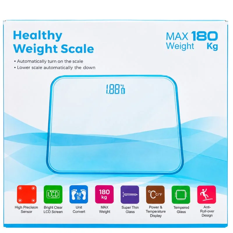 iScale Digital LED Bathroom Weighing Scale | Tempered Glass, Accurate & Automatic Weight Monitor - الصورة 6