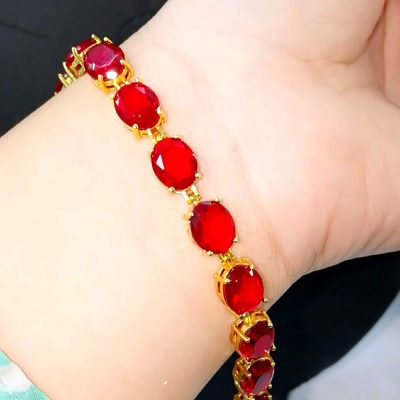 สร้อยข้อมือไข่ห่าน เม็ดเล็กรุ่นใหม่มาแล้วค่ะ ปรับขนาดได้ฟรีไซส์ – ไข่ห่านเล็ก แดง
