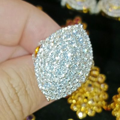 แหวนอลังทรงมาคี งานละเอียดใหม่ล่าสุดปรับไซส์ได้. R 395